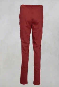 Stretch Fit Leggings in Burgundy