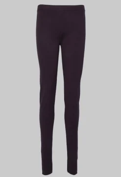 Stretch Fit Long Leggings in Plum