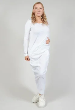 Stretch Fit Pencil Skirt in White