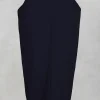 Stretch Polka Dot Skirt with Pocket in Blue