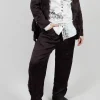 String Cuff Trousers in Black