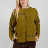Stripe Cardigan in Cedro and Rig Grigion