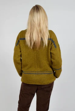 Stripe Cardigan in Cedro and Rig Grigion