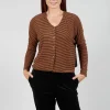 Stripe Cardigan in Zucca
