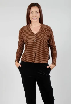 Stripe Cardigan in Zucca