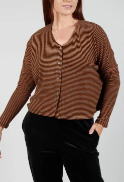 Stripe Cardigan in Zucca
