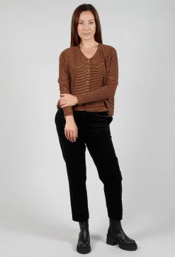 Stripe Cardigan in Zucca