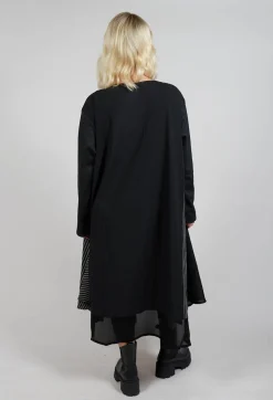 Stripe Coat in Black