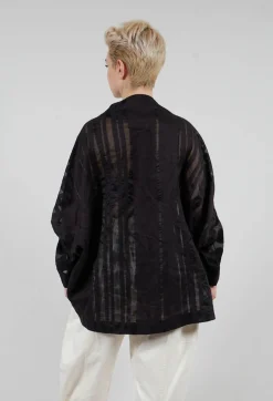 Stripe Jacket in Black