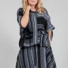 Stripe Jacket in Black and Grey