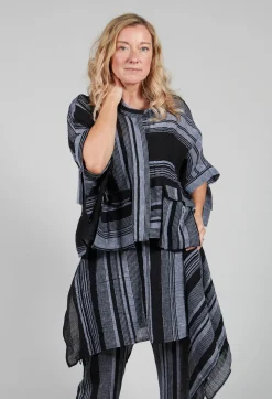 Stripe Jacket in Black and Grey