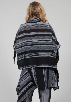 Stripe Jacket in Black and Grey