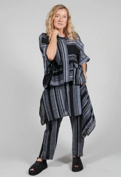 Stripe Jacket in Black and Grey