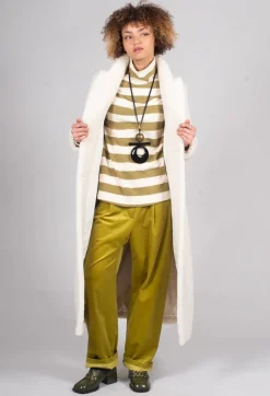 Stripe Roll Neck Jumper in Riga Cedro
