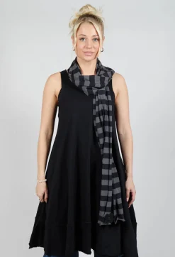 Stripe Scarf in Black and Grey