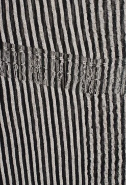 Stripe Snood in Nero/Ecru