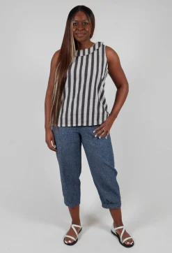 Stripe Top in Light Grey
