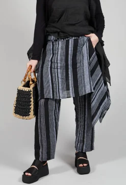 Stripe Trousers in Black and Grey