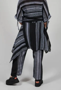 Stripe Trousers in Black and Grey