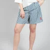 Striped Bermuda Shorts in Poseidon Green