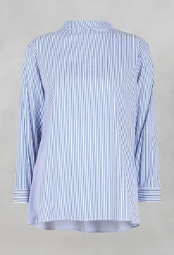 Striped Blouse in Night Blue