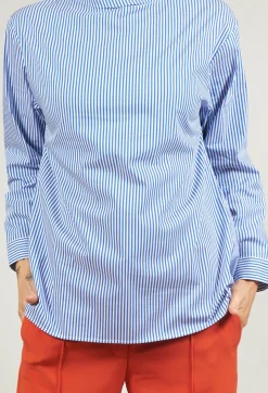 Striped Blouse in Night Blue