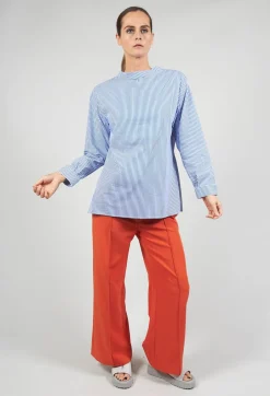 Striped Blouse in Night Blue