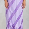 Striped Bubble Skirt in Lavender