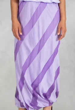Striped Bubble Skirt in Lavender
