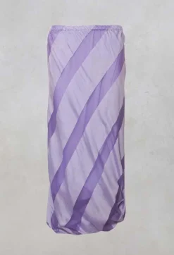 Striped Bubble Skirt in Lavender