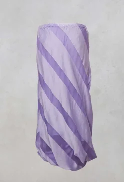 Striped Bubble Skirt in Lavender