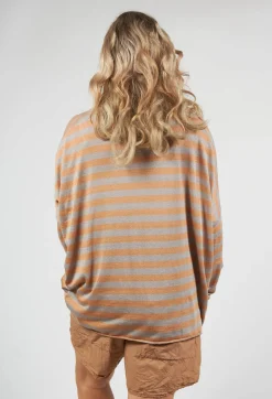 Striped Cardigan in Pottery
