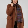 Striped Cotton Scarf in Periwinkle