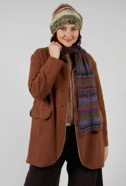 Striped Cotton Scarf in Periwinkle
