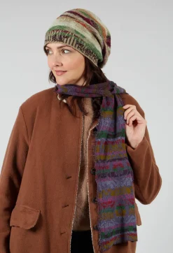 Striped Cotton Scarf in Periwinkle
