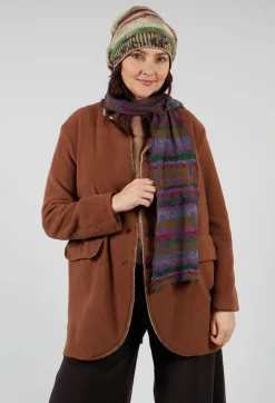 Striped Cotton Scarf in Periwinkle