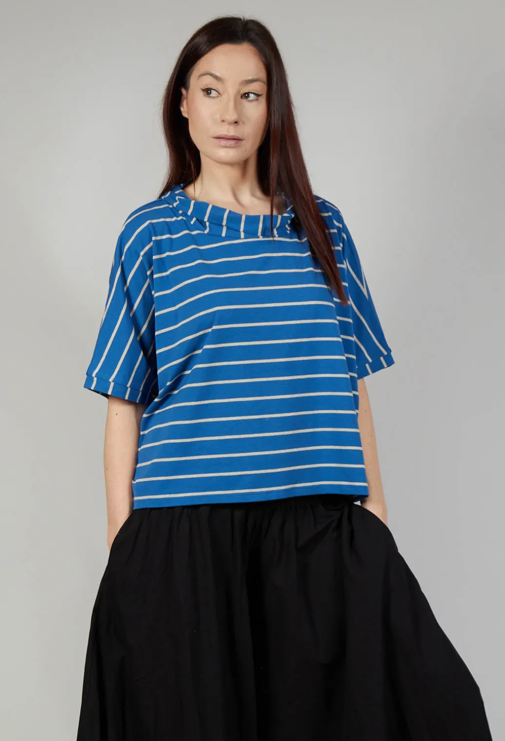 Striped Cotton Top in Sabbia