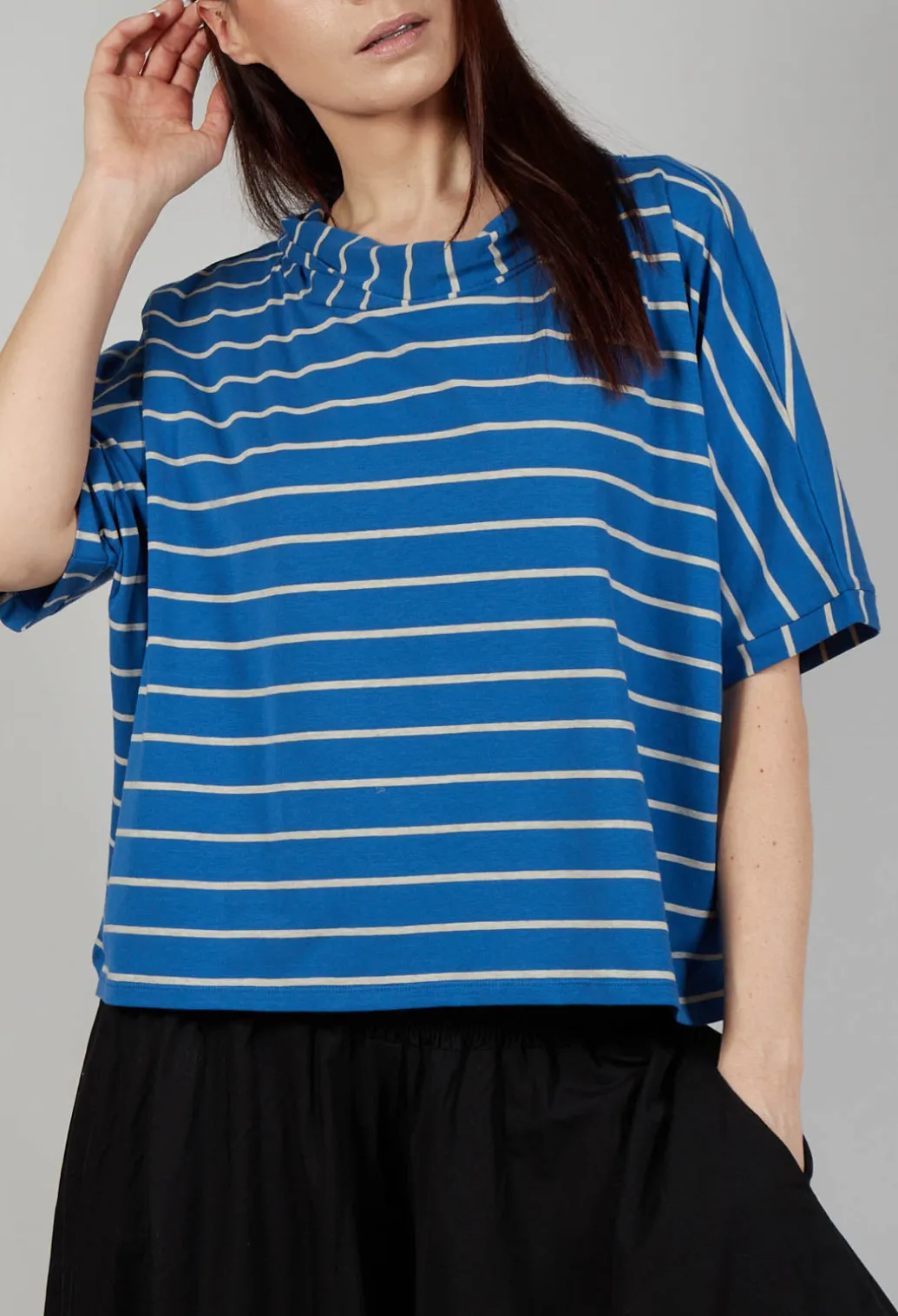 Striped Cotton Top in Sabbia