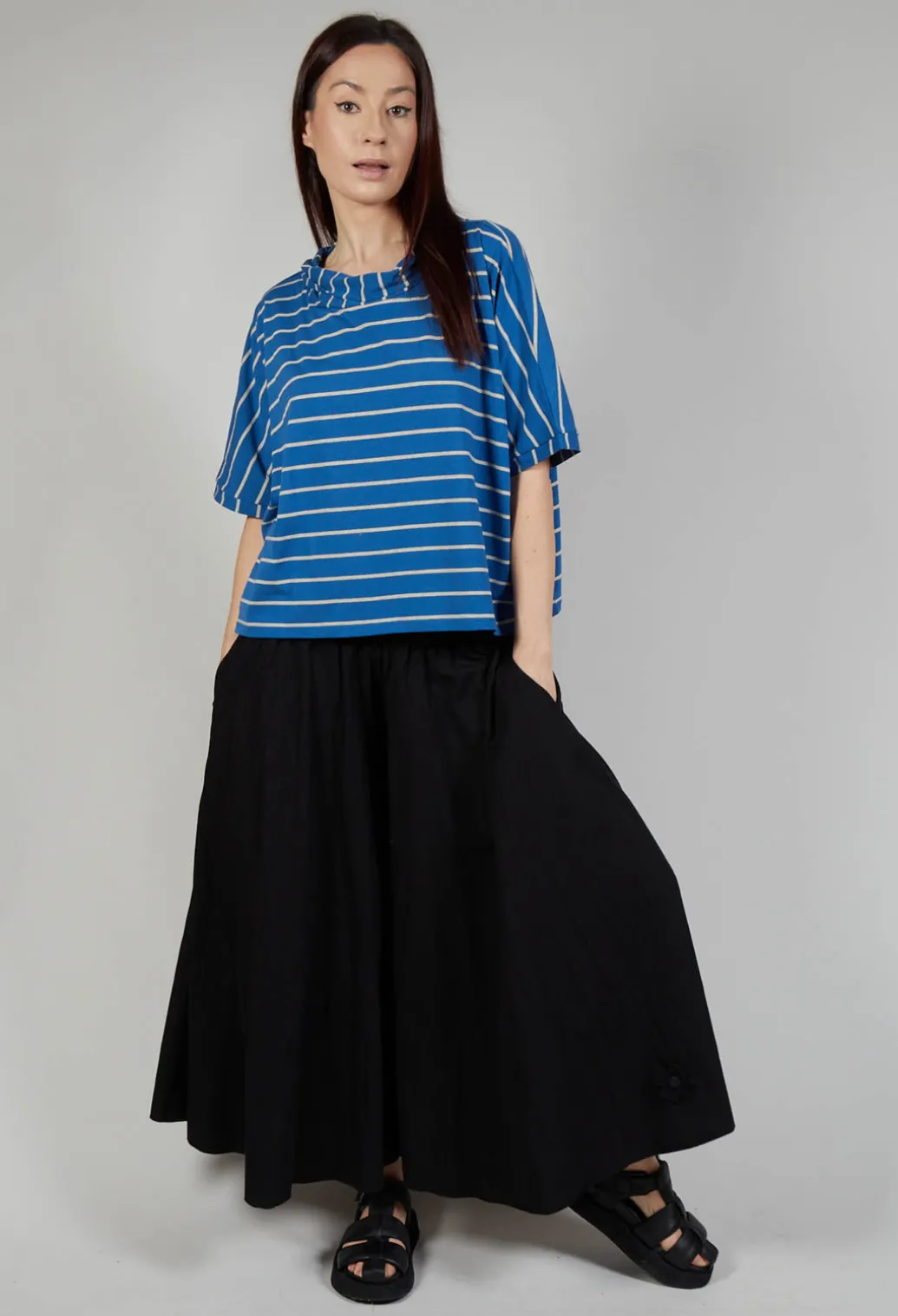 Striped Cotton Top in Sabbia