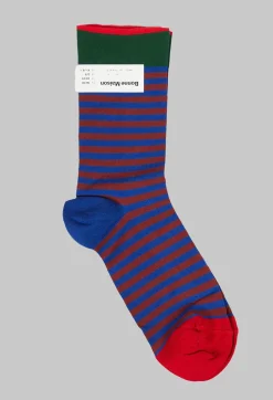 Striped Design Socks in Rayure Ardoise