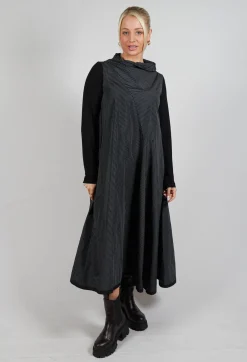 Striped Dras Dress in Black