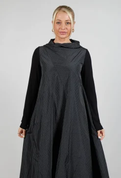 Striped Dras Dress in Black