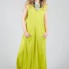 Striped Dye Effect Overalls with V Back in Spring