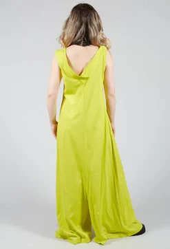 Striped Dye Effect Overalls with V Back in Spring