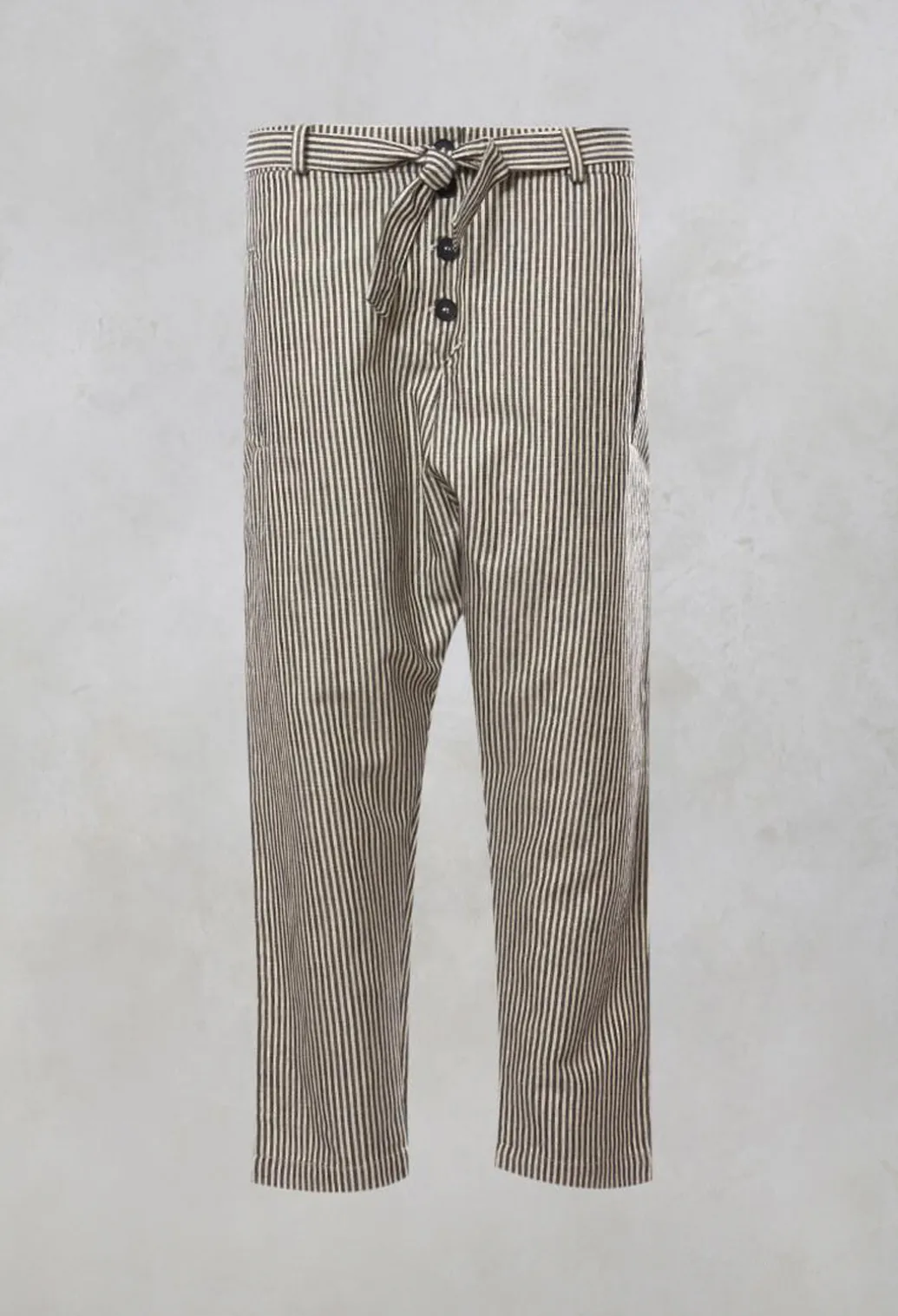 Striped High Waisted Peg Trousers in Unique