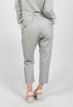 Striped High Waisted Peg Trousers in Unique