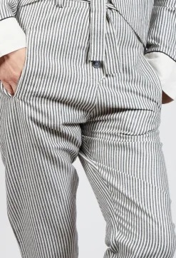 Striped High Waisted Peg Trousers in Unique