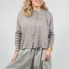Striped Hooded Cardigan in Green