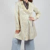 Striped Jacket with Pockets in Yellow