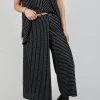 Striped Joso Trousers in Black